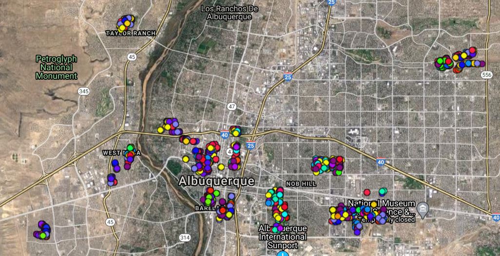 ABQ NW Tree Map as of June 2020